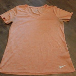 NIKE DRI FIT V Neck Shirt Women's Size Large Org